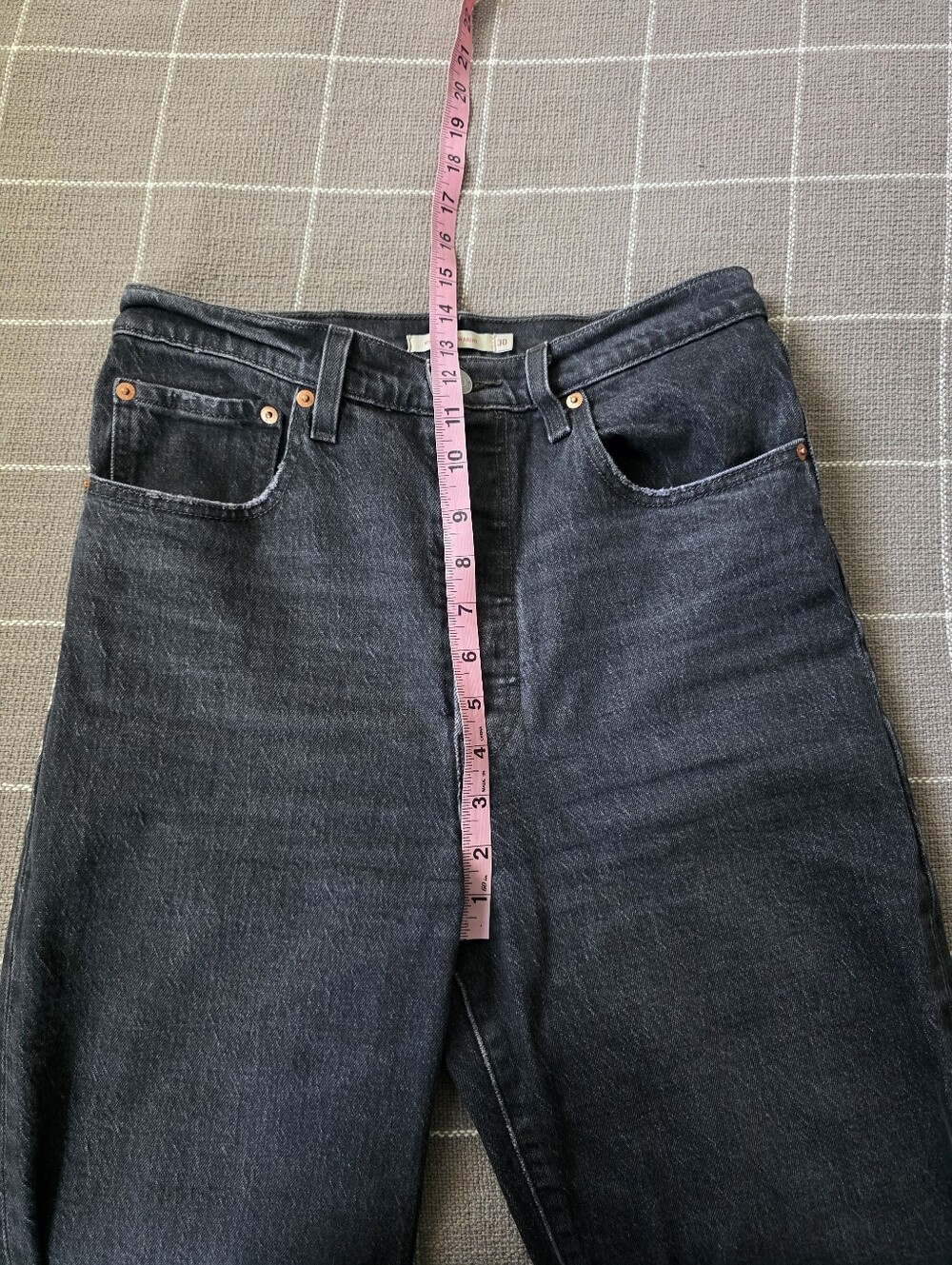 Levi's Ribcage Straight Jeans High Rise Button Fly - Picture 4 of 9